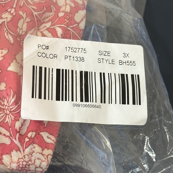 J. Crew O-Ring Bandeau Bikini Top Women's Plus 3X Pink Tossed Floral New BH555 - Picture 13 of 13